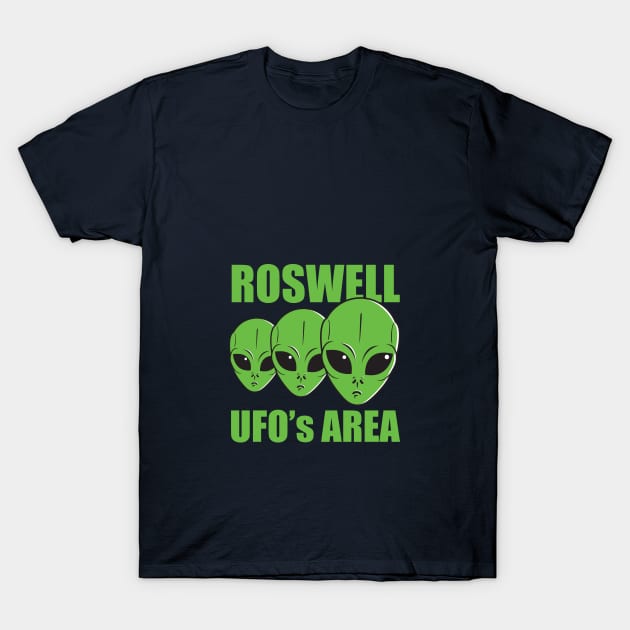 Roswell UFOs Area T-Shirt by roswellboutique